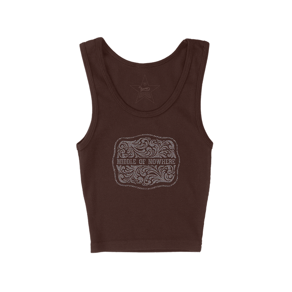 Bedazzled Buckle Tank (Brown) - Kacey Musgraves Official Store