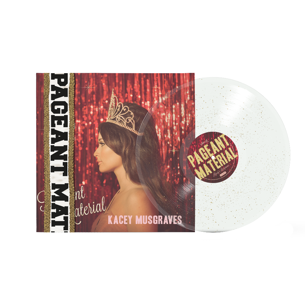 Pageant Material 10th Anniversary Gold Glitter Vinyl