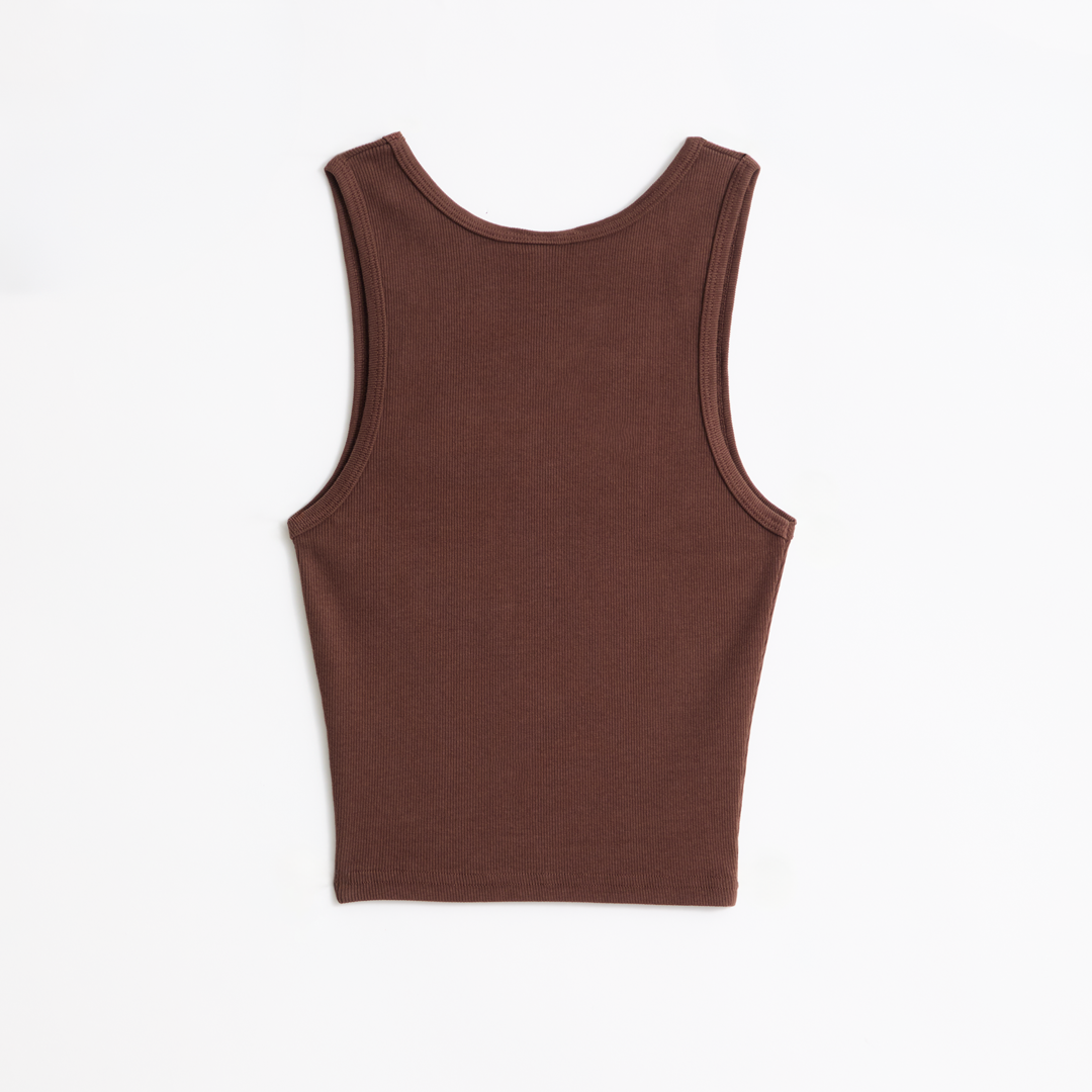 Bedazzled Buckle Tank (Brown)