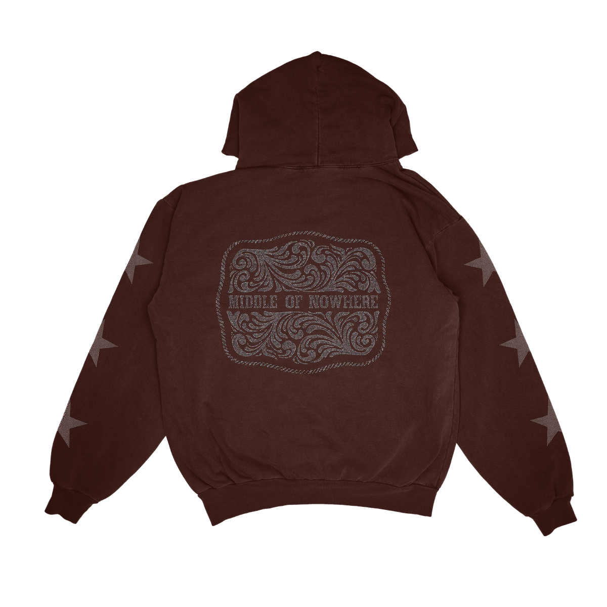 Rhinestone Belt Buckle Hoodie back