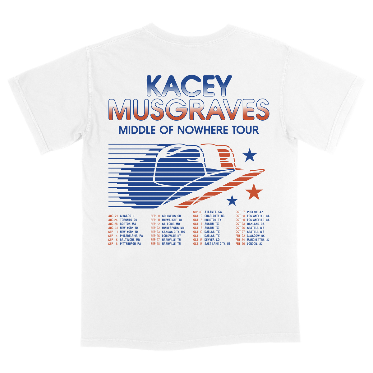 Red, White and Blue Tour Tee back