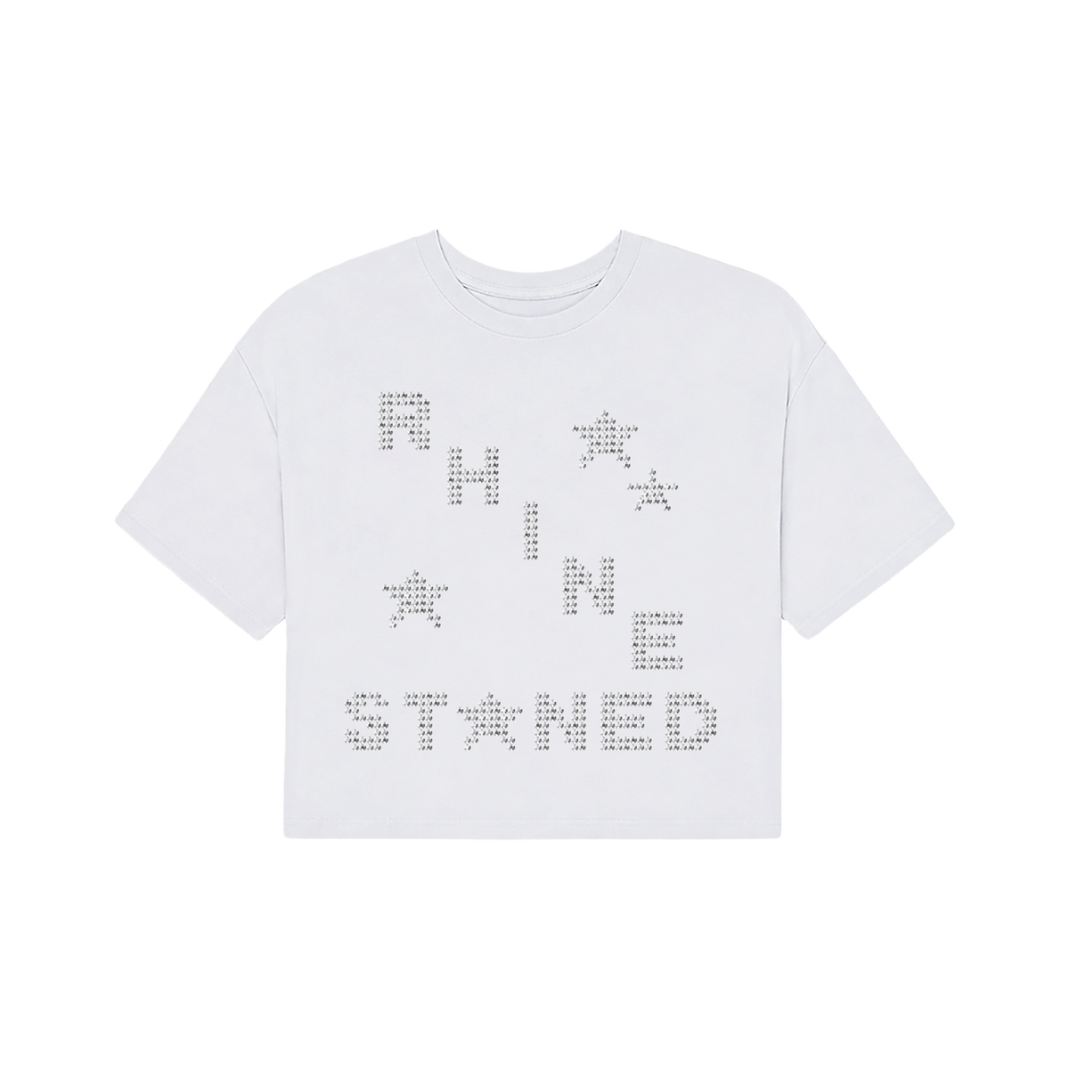 Rhinestoned Crop Tee front
