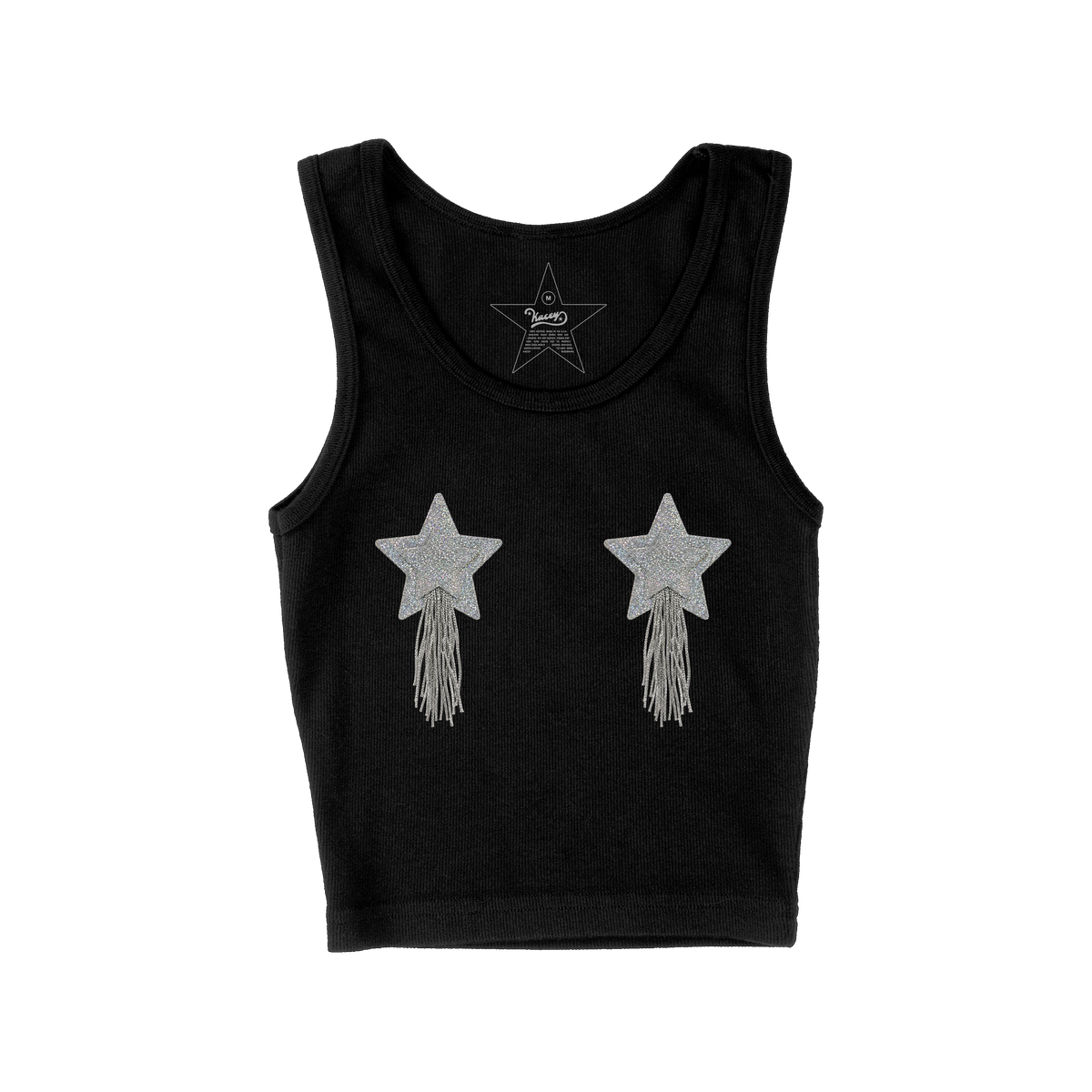 Tassel Star Black Tank front