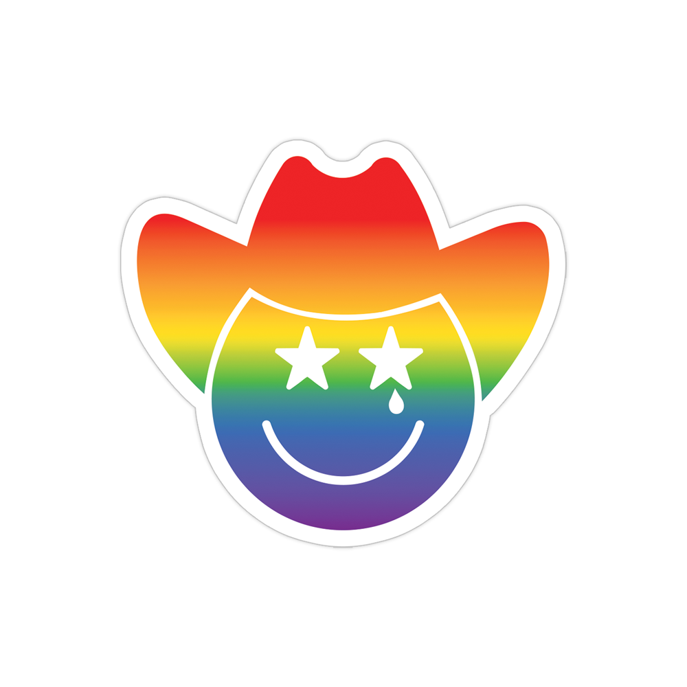 Happy and Sad Cowboy Sticker